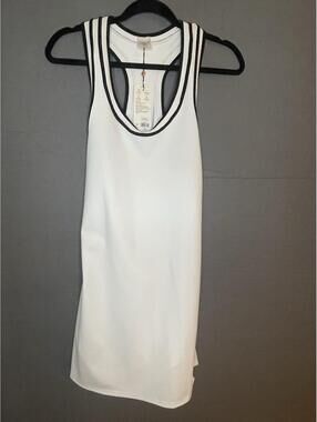 CALIA NWT Doubles Tennis Court Dress - White/Black (Medium)